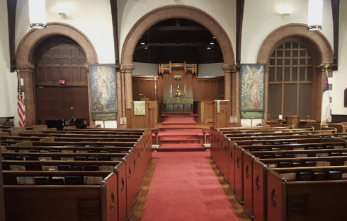 Interior of the Trinity United Methodist Church